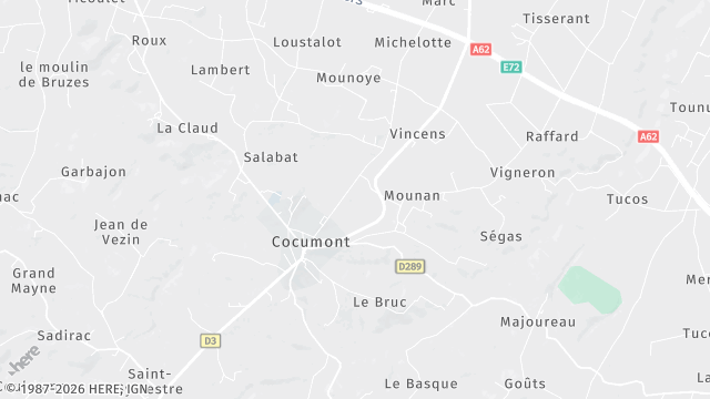 Carte de la zone d'intervention à Cocumont
