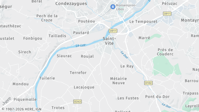 Carte de la zone d'intervention à Saint-Vite
