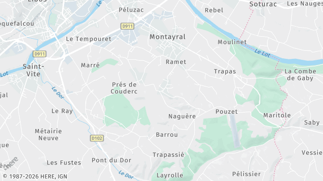 Carte de la zone d'intervention à Montayral