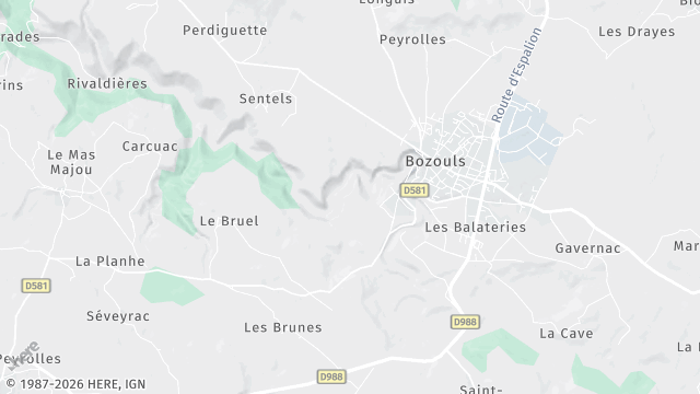 Carte de la zone d'intervention à Bozouls