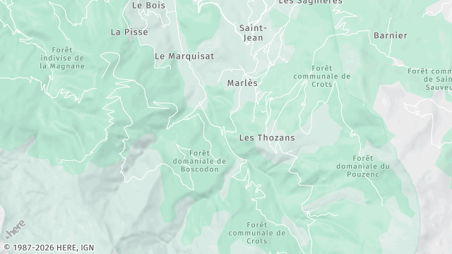 Carte de la zone d'intervention à Crots