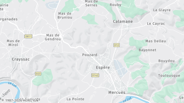 Carte de la zone d'intervention à Espère