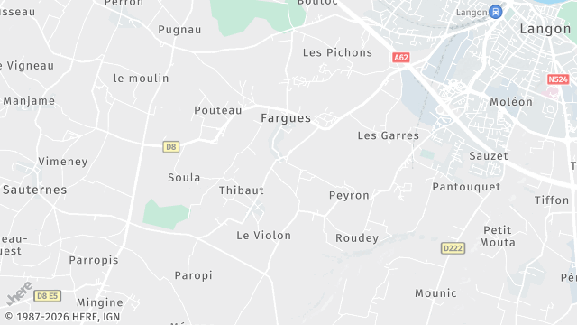 Carte de la zone d'intervention à Fargues