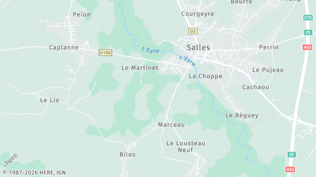 Carte de la zone d'intervention à Salles