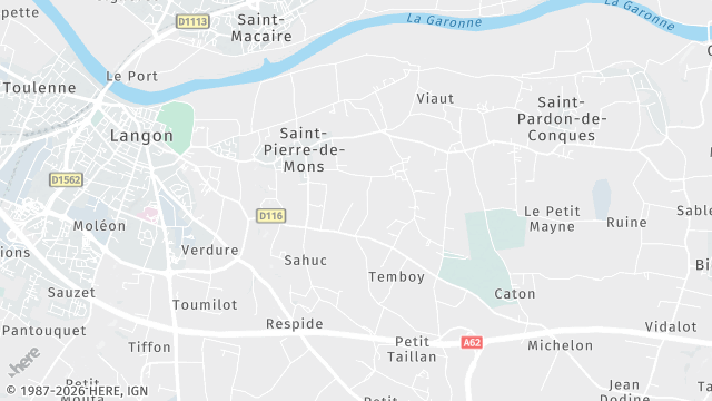 Carte de la zone d'intervention à Saint-Pierre-de-Mons