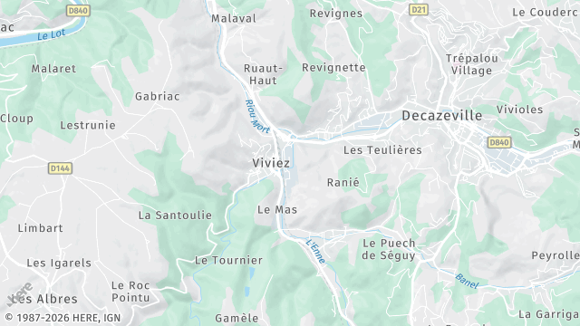 Carte de la zone d'intervention à Viviez