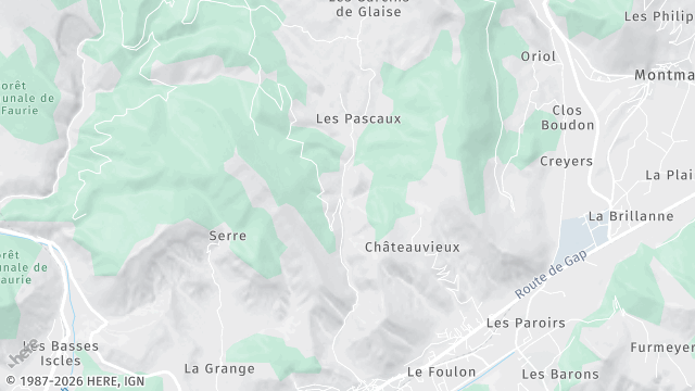 Carte de la zone d'intervention à Veynes