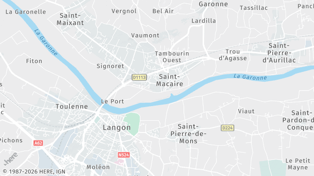 Carte de la zone d'intervention à Saint-Macaire
