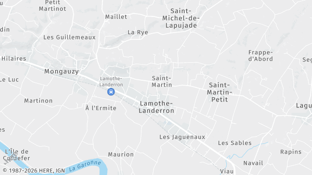 Carte de la zone d'intervention à Lamothe-Landerron