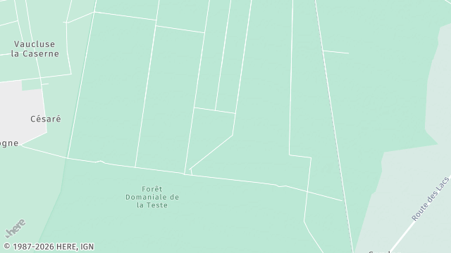 Carte de la zone d'intervention à Le Teich