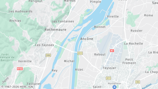 Carte de la zone d'intervention à Ancône