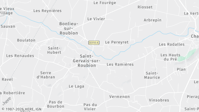 Carte de la zone d'intervention à Saint-Gervais-sur-Roubion