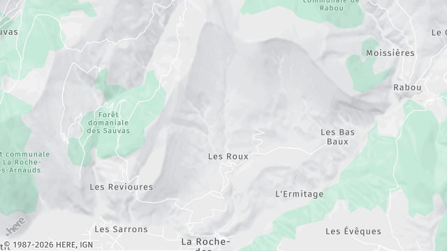 Carte de la zone d'intervention à La Roche-des-Arnauds