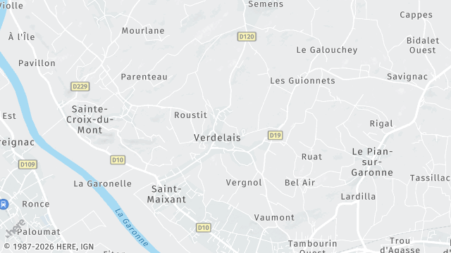 Carte de la zone d'intervention à Verdelais