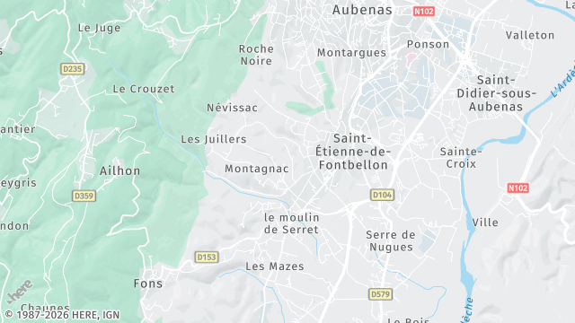 Carte de la zone d'intervention à Saint-Étienne-de-Fontbellon