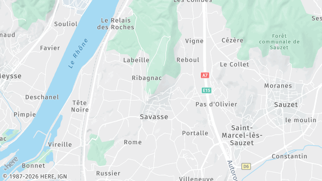 Carte de la zone d'intervention à Savasse