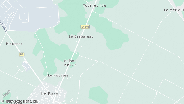 Carte de la zone d'intervention à Le Barp