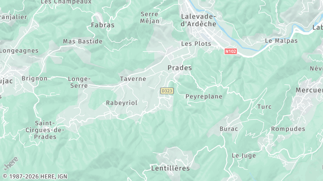 Carte de la zone d'intervention à Prades