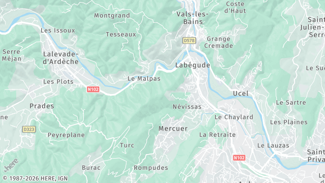 Carte de la zone d'intervention à Labégude