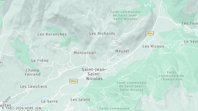 Carte de la zone d'intervention à Saint-Jean-Saint-Nicolas