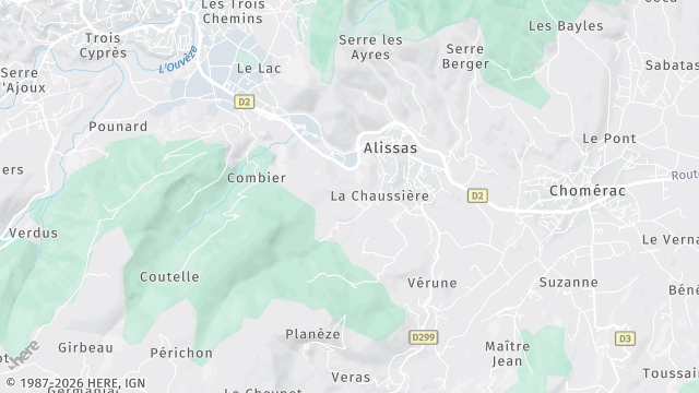 Carte de la zone d'intervention à Alissas