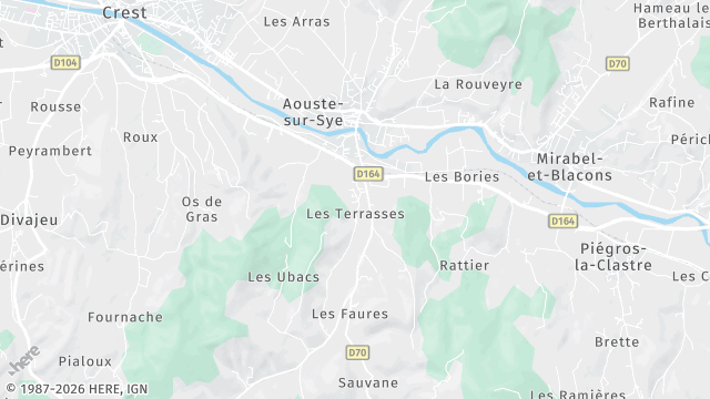 Carte de la zone d'intervention à Aouste-sur-Sye