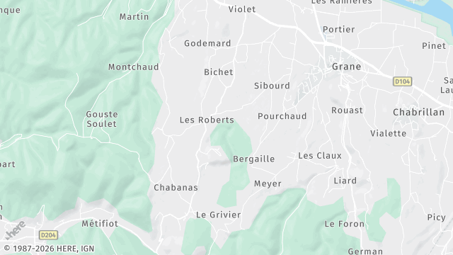 Carte de la zone d'intervention à Grane