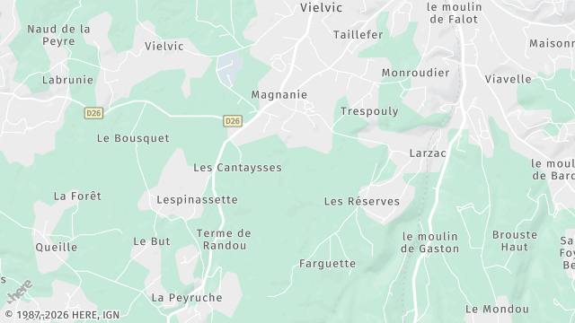 Carte de la zone d'intervention à Pays de Belvès
