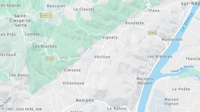 Carte de la zone d'intervention à Rompon