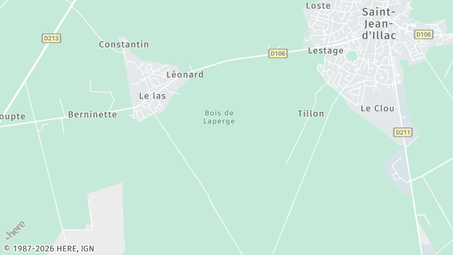 Carte de la zone d'intervention à Saint-Jean-d'Illac