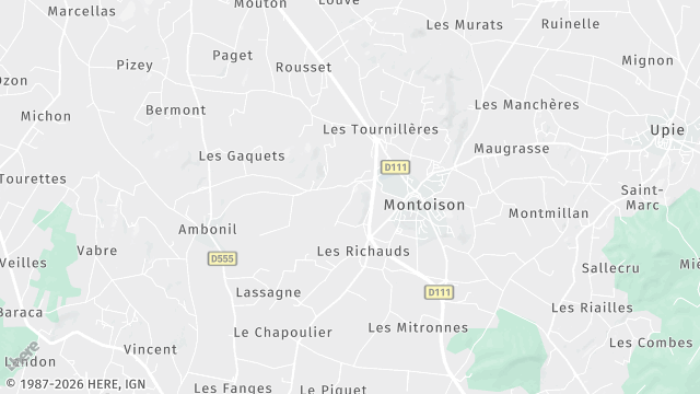 Carte de la zone d'intervention à Montoison