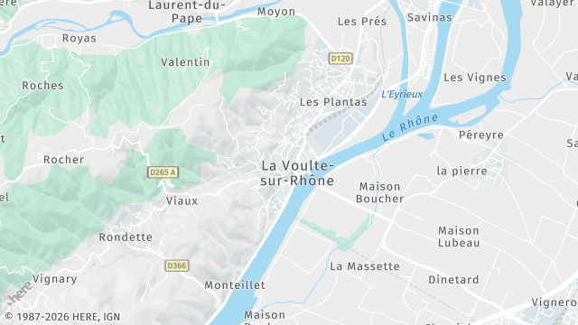 Carte de la zone d'intervention à La Voulte-sur-Rhône