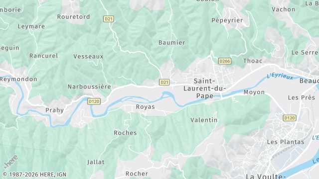 Carte de la zone d'intervention à Saint-Laurent-du-Pape