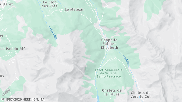 Carte de la zone d'intervention à Villar-Saint-Pancrace