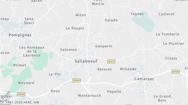 Carte de la zone d'intervention à Sallebœuf