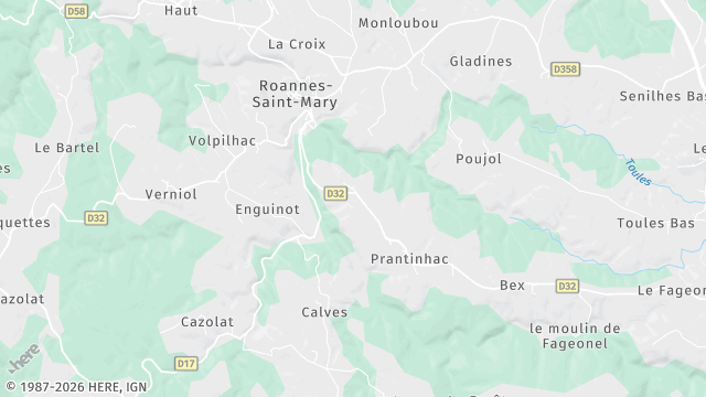 Carte de la zone d'intervention à Roannes-Saint-Mary