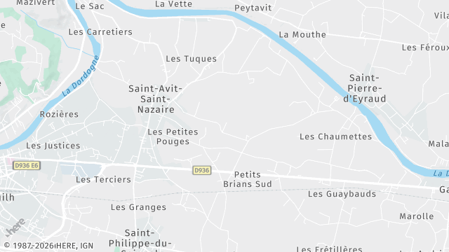 Carte de la zone d'intervention à Saint-Avit-Saint-Nazaire