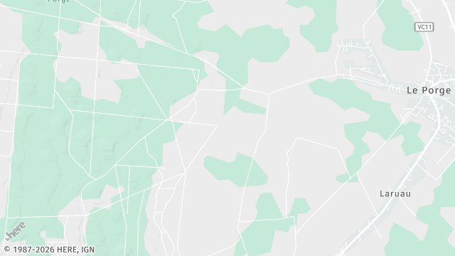 Carte de la zone d'intervention à Le Porge