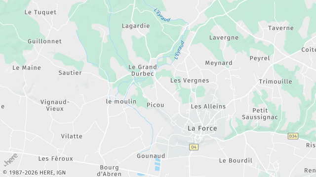 Carte de la zone d'intervention à La Force