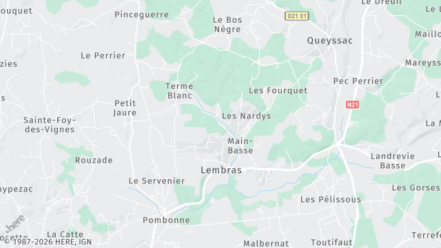 Carte de la zone d'intervention à Lembras