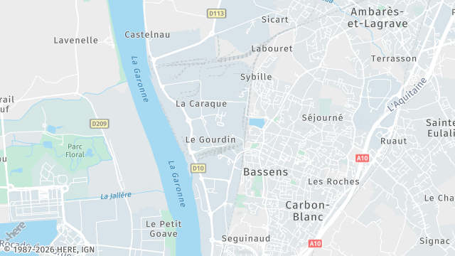 Carte de la zone d'intervention à Bassens