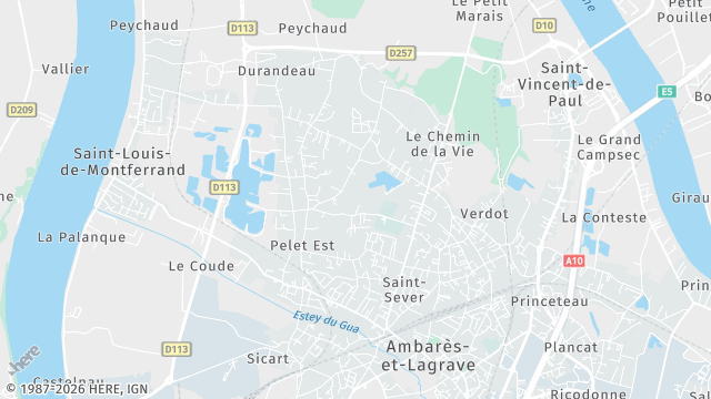 Carte de la zone d'intervention à Ambarès-et-Lagrave