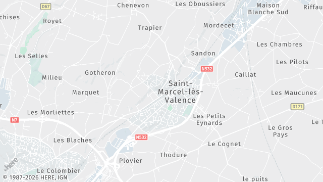 Carte de la zone d'intervention à Saint-Marcel-lès-Valence