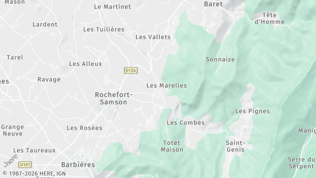 Carte de la zone d'intervention à Rochefort-Samson