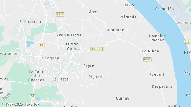Carte de la zone d'intervention à Ludon-Médoc