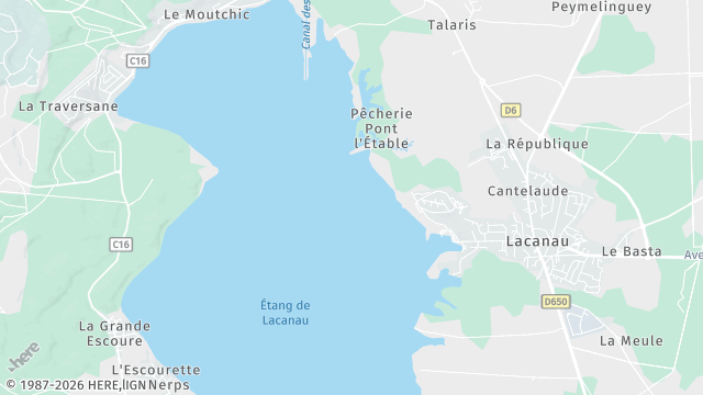Carte de la zone d'intervention à Lacanau