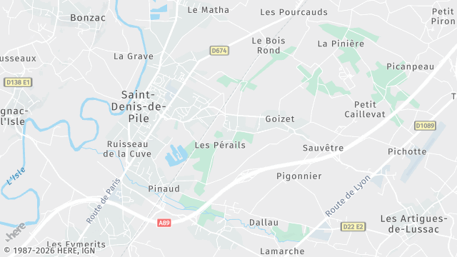 Carte de la zone d'intervention à Saint-Denis-de-Pile