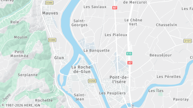 Carte de la zone d'intervention à La Roche-de-Glun