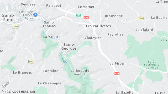Carte de la zone d'intervention à Saint-Georges