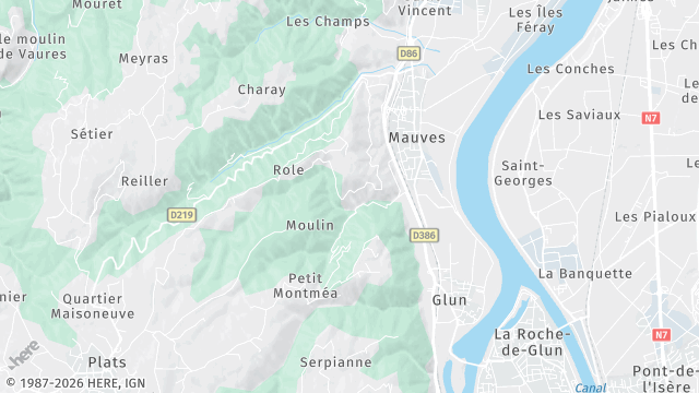 Carte de la zone d'intervention à Mauves